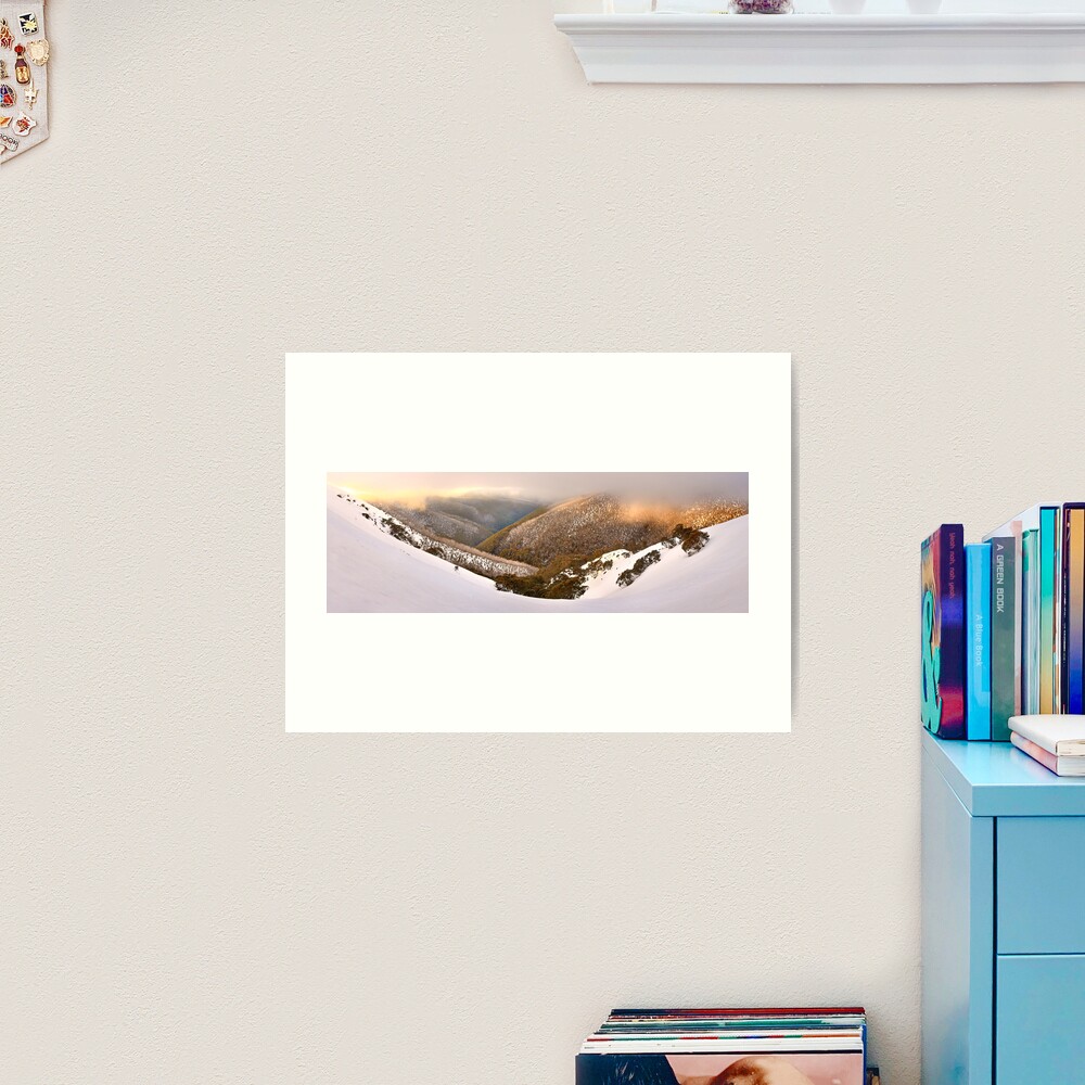 Foggy Dawn, Mt Hotham, Australia Art Print