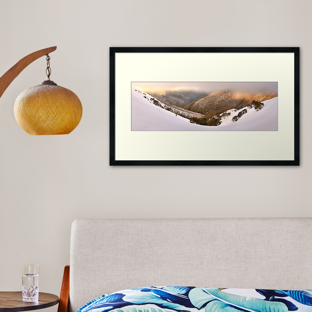 Foggy Dawn, Mt Hotham, Australia Framed Art Print