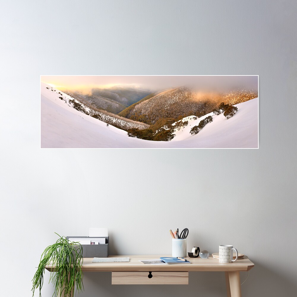 Foggy Dawn, Mt Hotham, Australia Poster