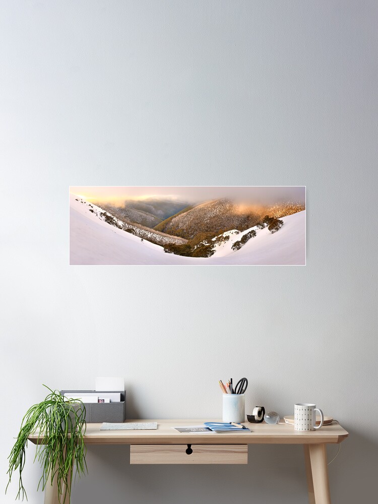 Thumbnail 1 of 3, Poster, Foggy Dawn, Mt Hotham, Australia designed and sold by Chockstone.