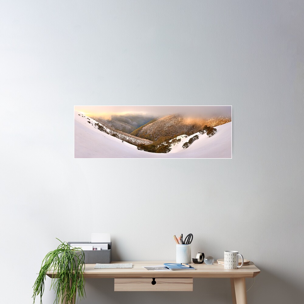 Foggy Dawn, Mt Hotham, Australia Poster