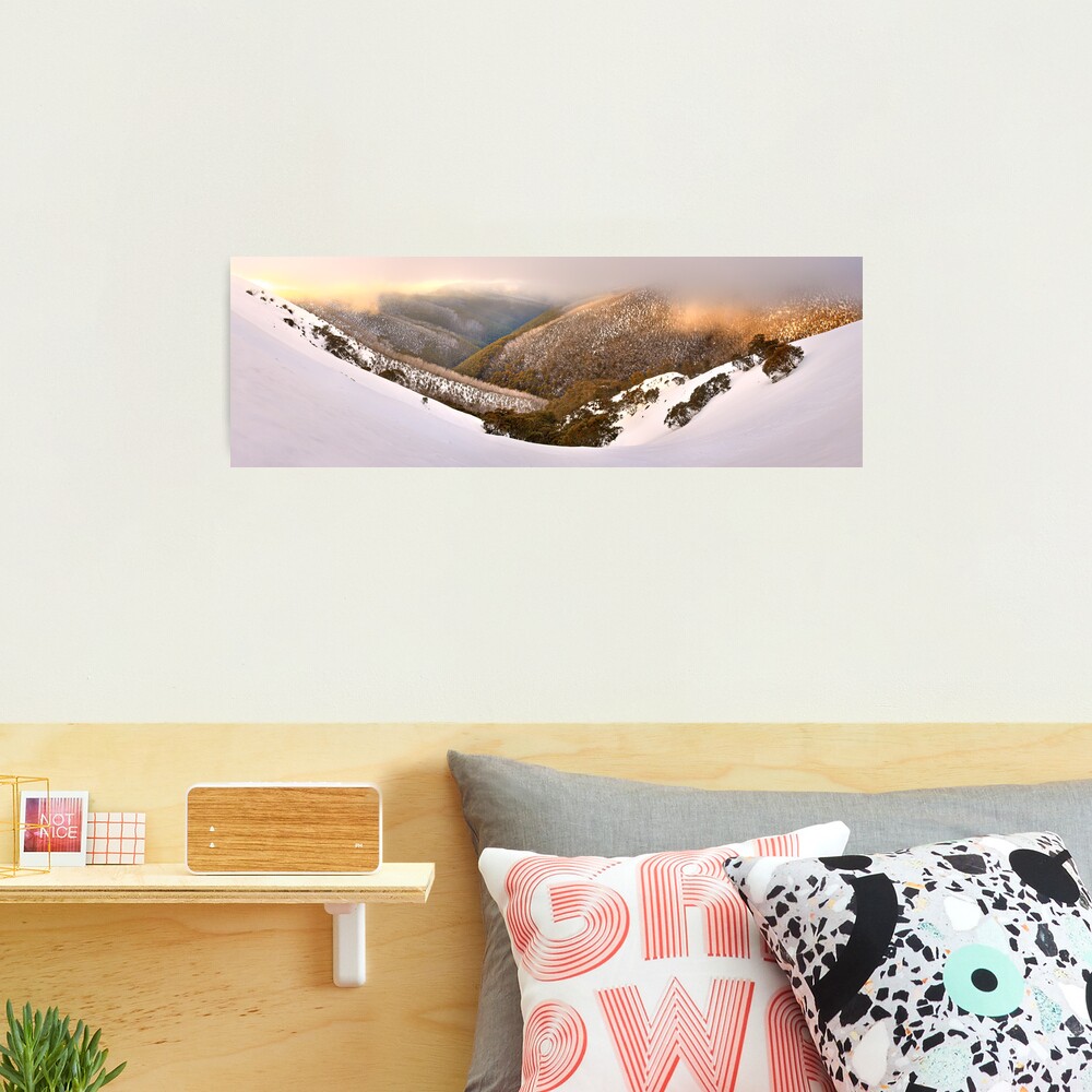 Foggy Dawn, Mt Hotham, Australia Photographic Print