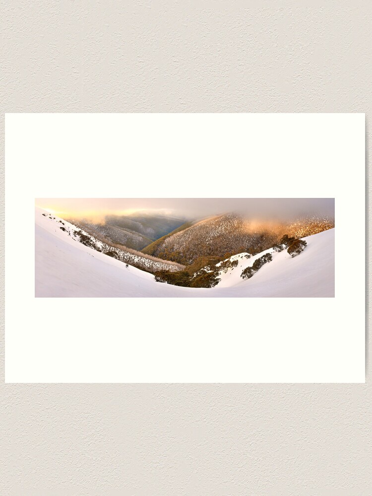 Alternate view of Foggy Dawn, Mt Hotham, Australia Art Print
