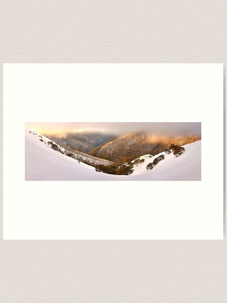 Alternate view of Foggy Dawn, Mt Hotham, Australia Art Print