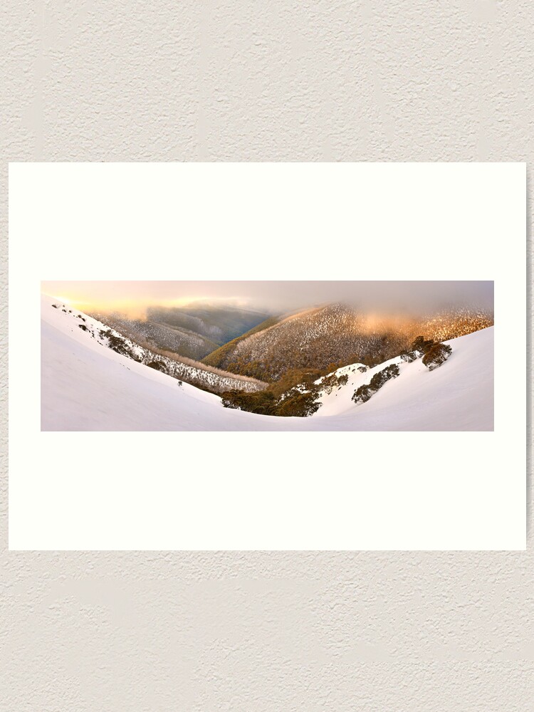 Alternate view of Foggy Dawn, Mt Hotham, Australia Art Print
