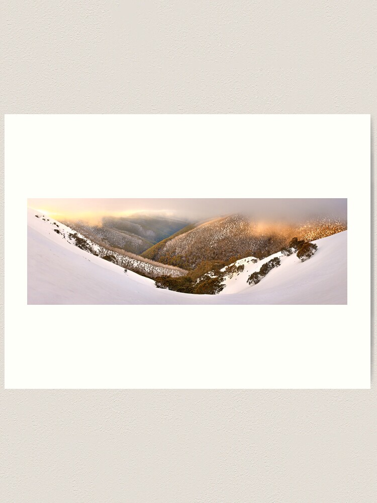 Alternate view of Foggy Dawn, Mt Hotham, Australia Art Print