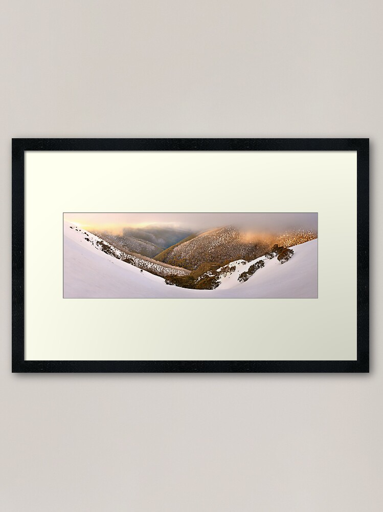 Alternate view of Foggy Dawn, Mt Hotham, Australia Framed Art Print