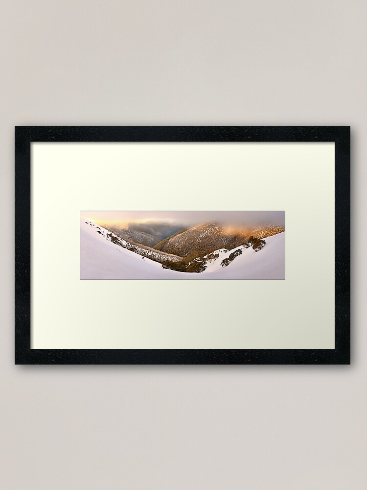 Alternate view of Foggy Dawn, Mt Hotham, Australia Framed Art Print