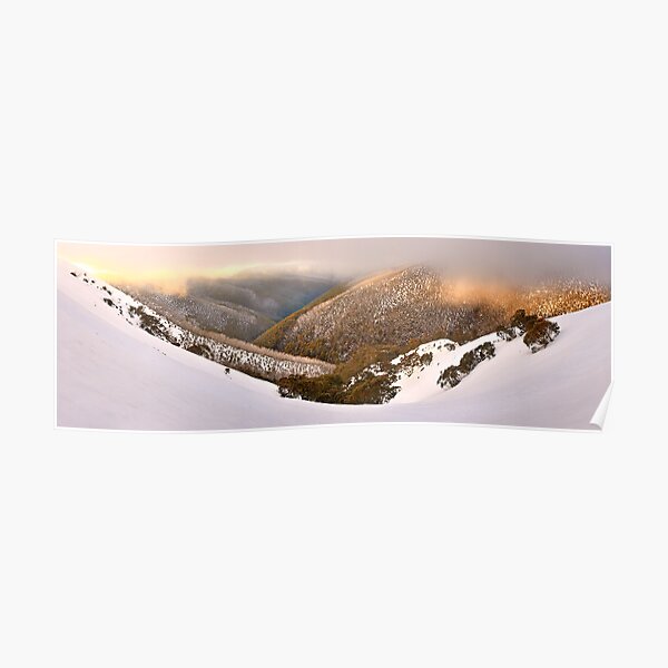 Foggy Dawn, Mt Hotham, Australia Poster