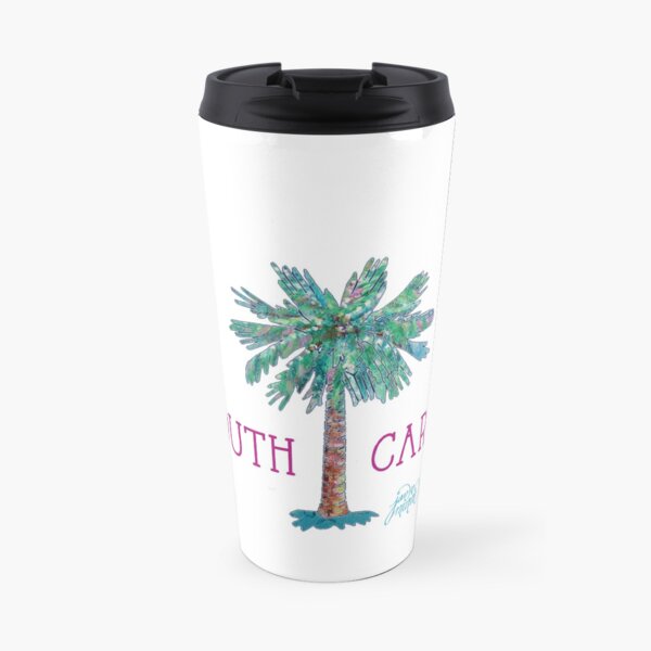 South Carolina Palmetto Tree and Moon by Jan Marvin Travel Mug