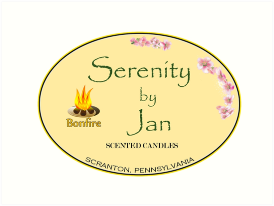 serenity by jan scented candles labels