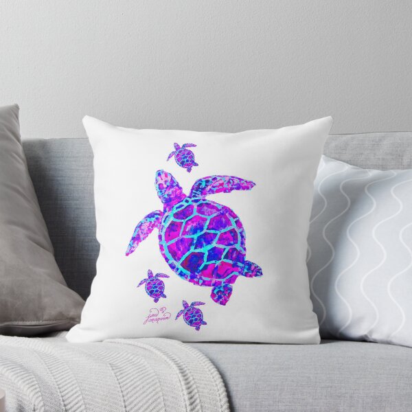Item preview, Sea Turtle with babies pink and blue designed and sold by Jan Marvin Art Studio.