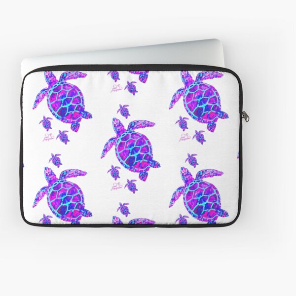 Sea Turtle with babies pink and blue Laptop Sleeve