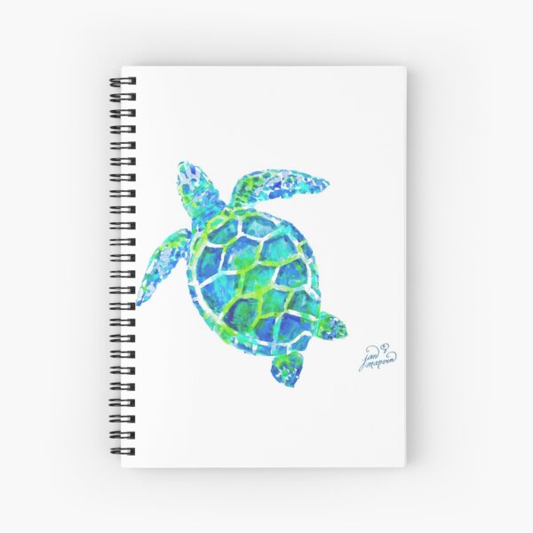 Sea Turtle no splots by Jan Marvin Spiral Notebook