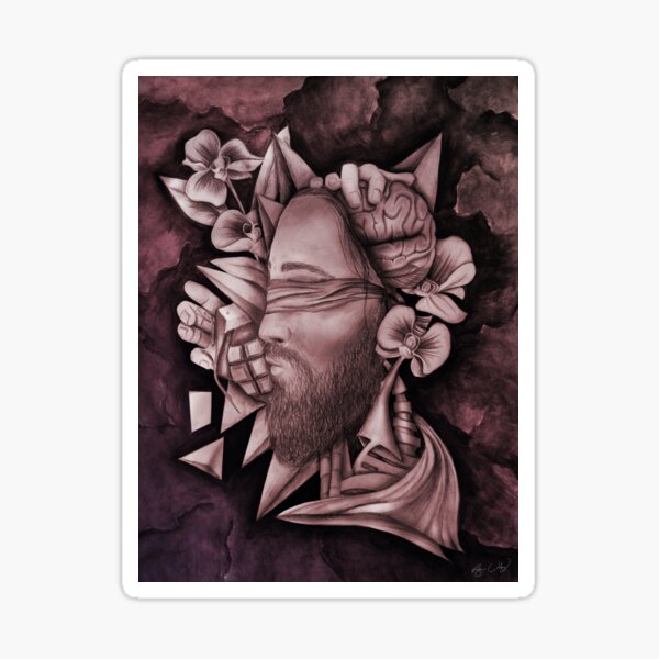 Chaotic Disorders ONE - Deep Magenta Sticker
