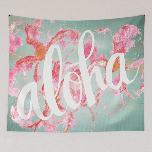 Item preview, Aloha Hawaii Green Abstract Flowers designed and sold by Handwritten Aloha.