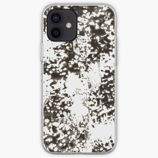 #Monochrome #Dirty #Abstract #Stain Pattern Design Rough Art iPhone Soft Case