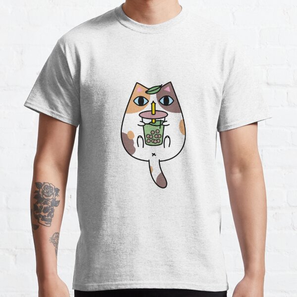 Item preview, Calico Cat with Boba Tea  designed and sold by Miri-Noristudio.
