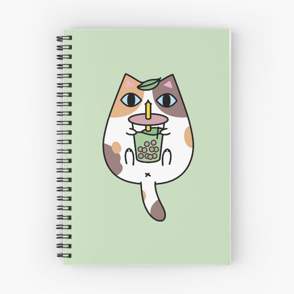 Item preview, Calico Cat with Boba Tea  designed and sold by Miri-Noristudio.