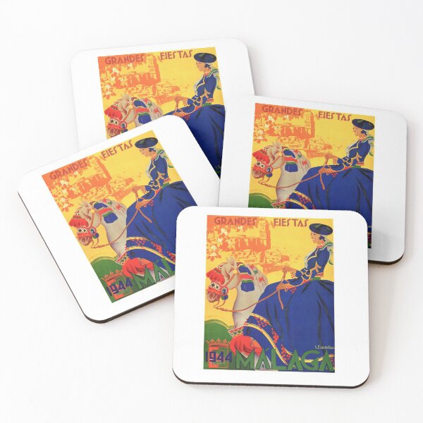 Item preview, 1944 Malaga Grandes Fiestas Spain Travel Poster designed and sold by retrographics.