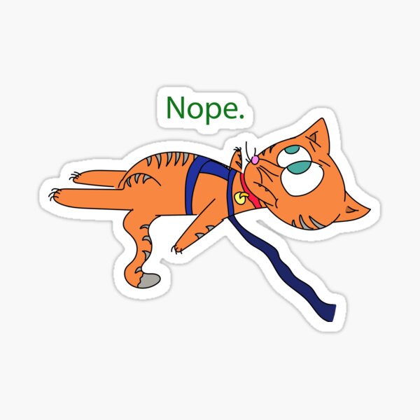 "Nope." Cat Sticker