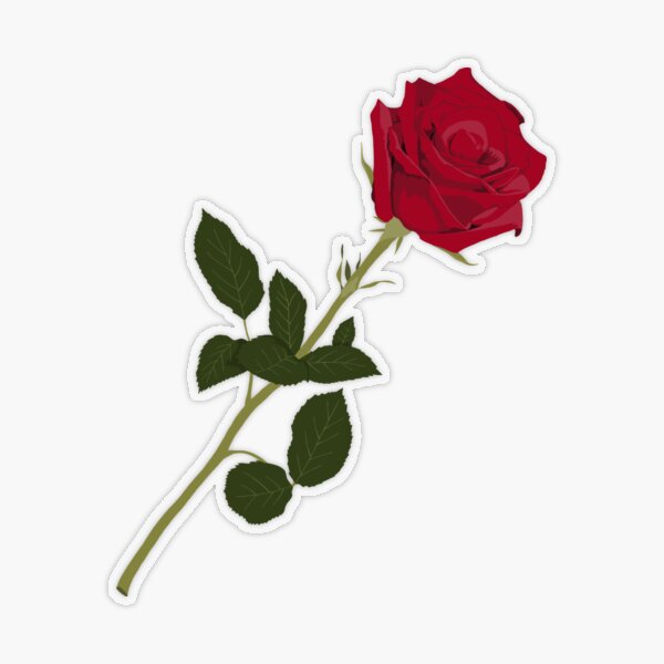 The Red Rose Sticker