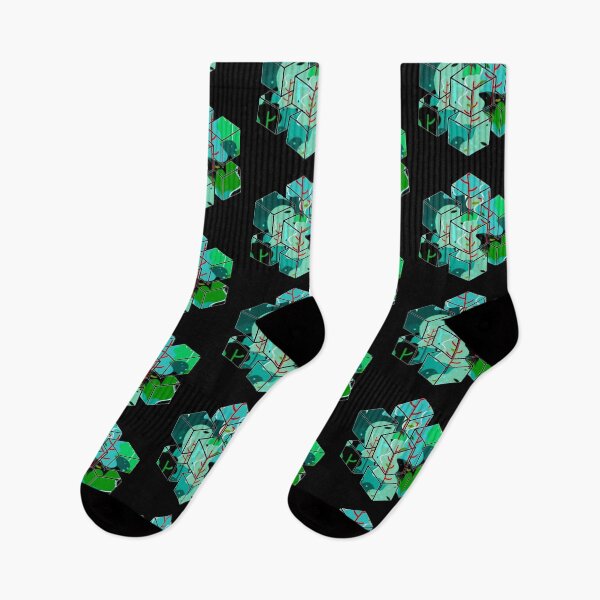 Item preview, A Forest Story - Green and Blue Geometric Forest Landscape designed and sold by EightWinds.