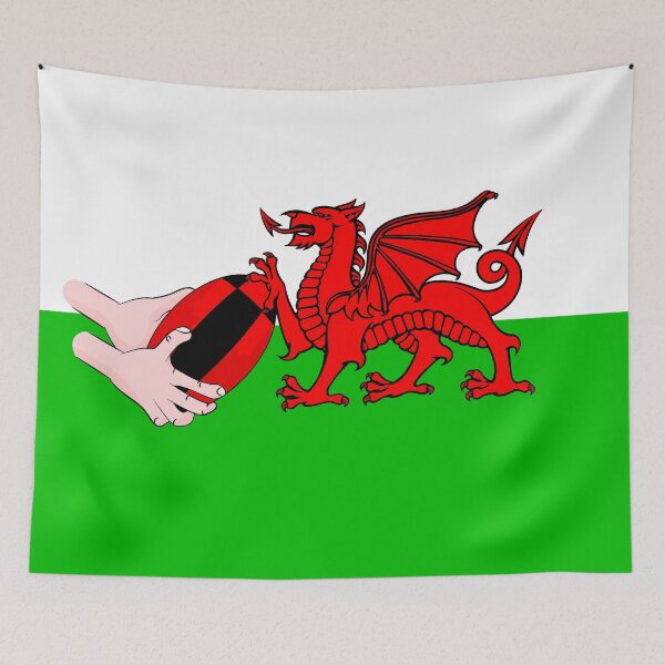 Item preview, Wales Rugby Flag designed and sold by piedaydesigns.