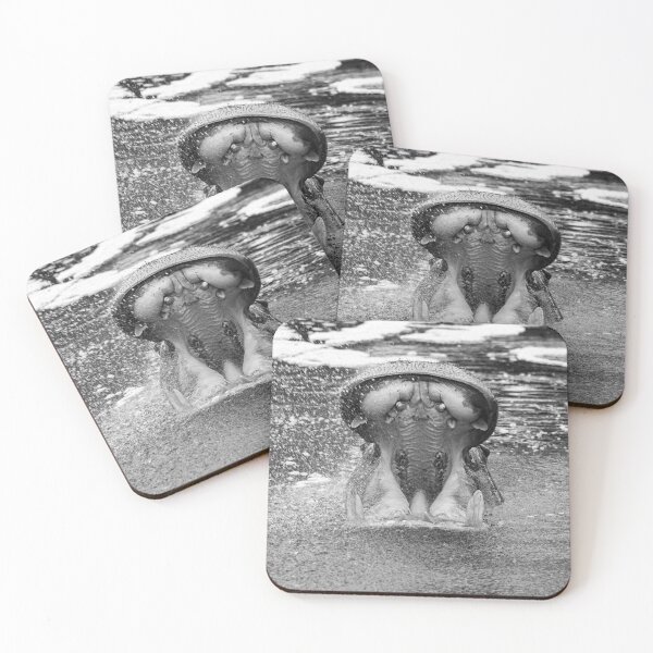 Item preview, Happy Happy Hippo (Black and White) designed and sold by MattDawsPhoto.