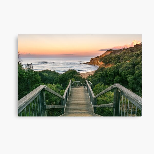 Stairway To Seaside Serenity Canvas Print