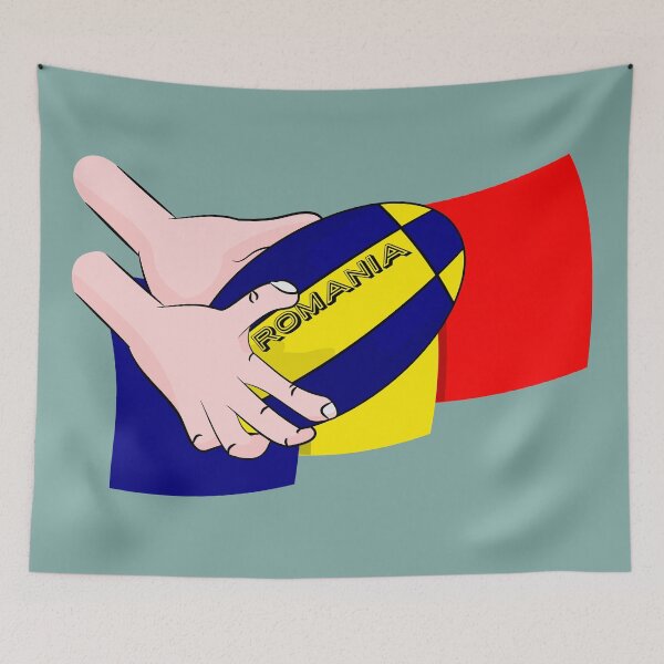 Item preview, Rugby Romania Flag designed and sold by piedaydesigns.