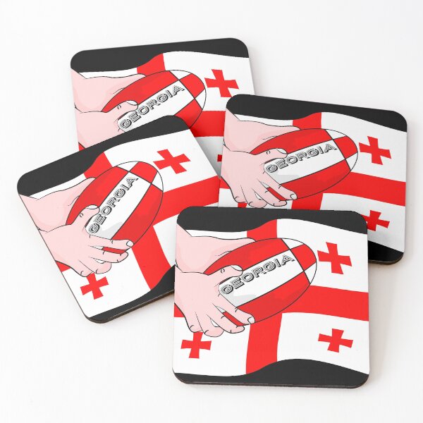 Item preview, Rugby Georgia Flag designed and sold by piedaydesigns.