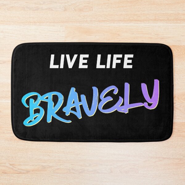 Item preview, Live Life Bravely Quote designed and sold by MotivationFlow.