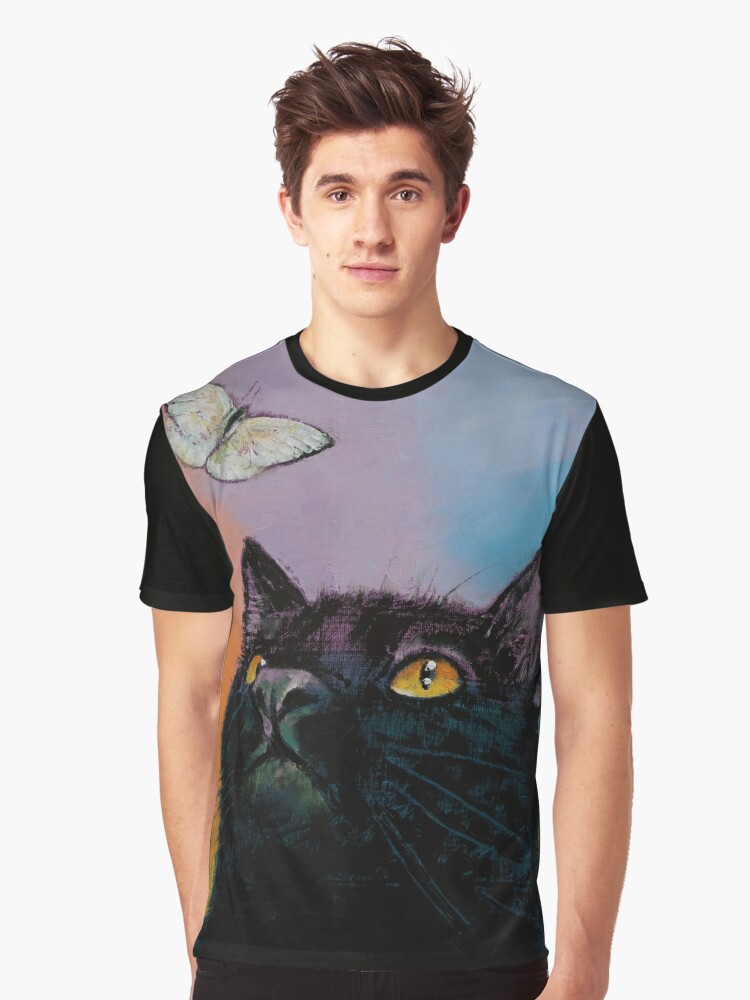 cat butterfly shirt