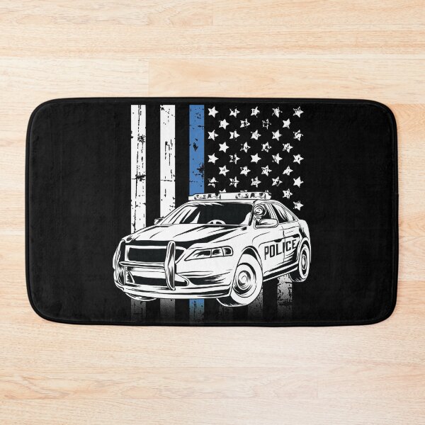 Item preview, Thin Blue Line Police Car designed and sold by teesaurus.