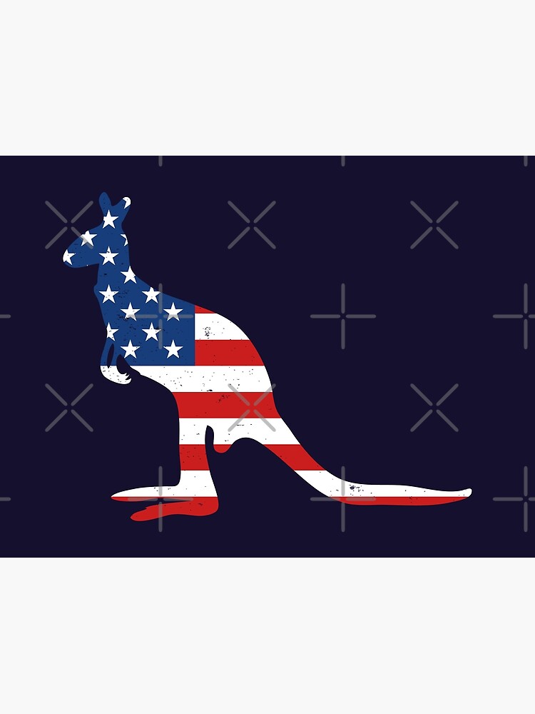 Letter Graphic American Flag Print Kangaroo Pocket Essentials