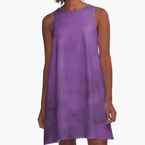 LowPoly Purple A-Linien Kleid