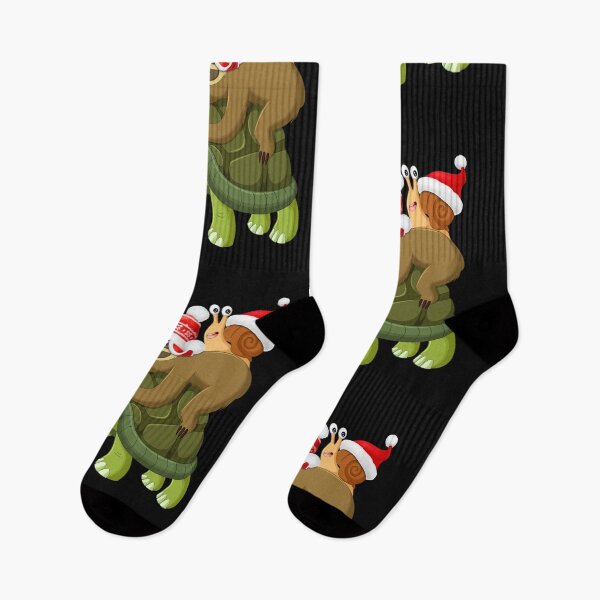 Item preview, Turtle Sloth Snail in red Santa Hats | Funny Christmas gift designed and sold by cphonasa.