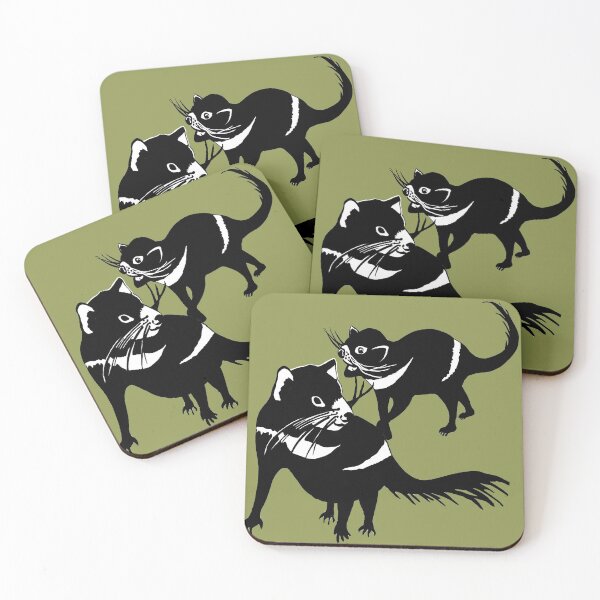 Item preview, Pair of Tasmanian Devils Endangered designed and sold by topologydesign.