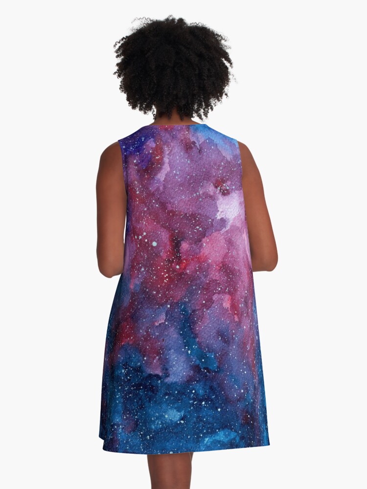 Thumbnail 3 of 4, A-Line Dress, Galaxy designed and sold by cadva.