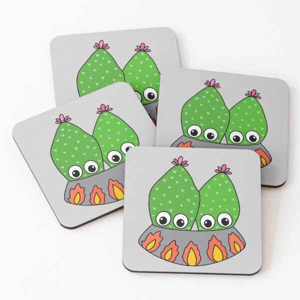 Item preview, Cute Cactus Design #310: Cacti Couple In A Nice Pot designed and sold by DreamCactus.