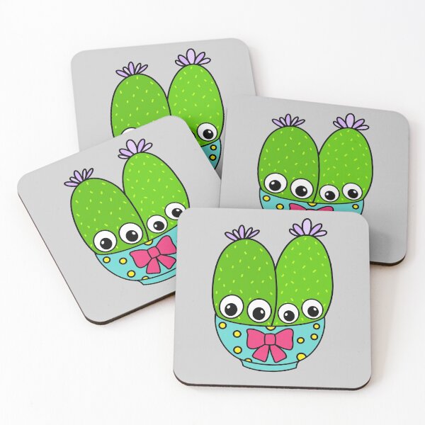 Item preview, Cute Cactus Design #313: Cacti Couple In Cute Bowl designed and sold by DreamCactus.
