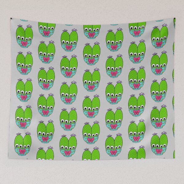 Item preview, Cute Cactus Design #313: Cacti Couple In Cute Bowl designed and sold by DreamCactus.