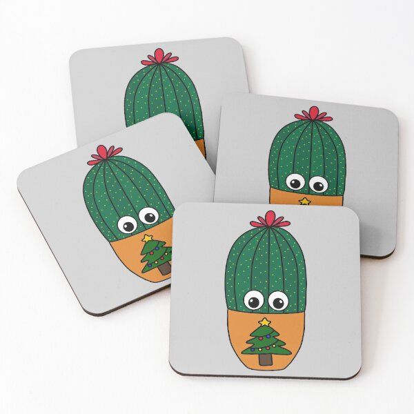 Item preview, Cute Cactus Design #317: Cactus In Christmas Tree Pot designed and sold by DreamCactus.