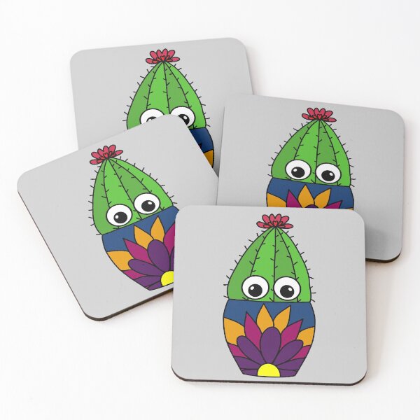 Artikelvorschau, Cute Cactus Design #320: Cactus In Pretty Floral Pot entworfen und verkauft von DreamCactus.