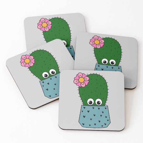 Item preview, Cute Cactus Design #321: Cactus With A Pretty Flower designed and sold by DreamCactus.