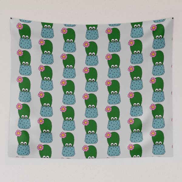 Item preview, Cute Cactus Design #321: Cactus With A Pretty Flower designed and sold by DreamCactus.