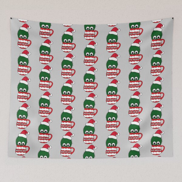Item preview, Cute Cactus Design #323: Cactus With A Santa Hat In A Christmas Mug designed and sold by DreamCactus.