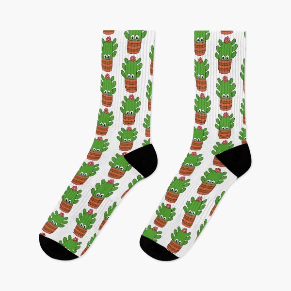 Item preview, Cute Cactus Design #324: Cactus With Cute Flower In Pot designed and sold by DreamCactus.