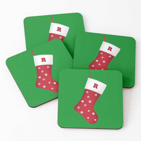 Item preview, Letter R Festive Christmas Stocking design designed and sold by GetItGiftIt.